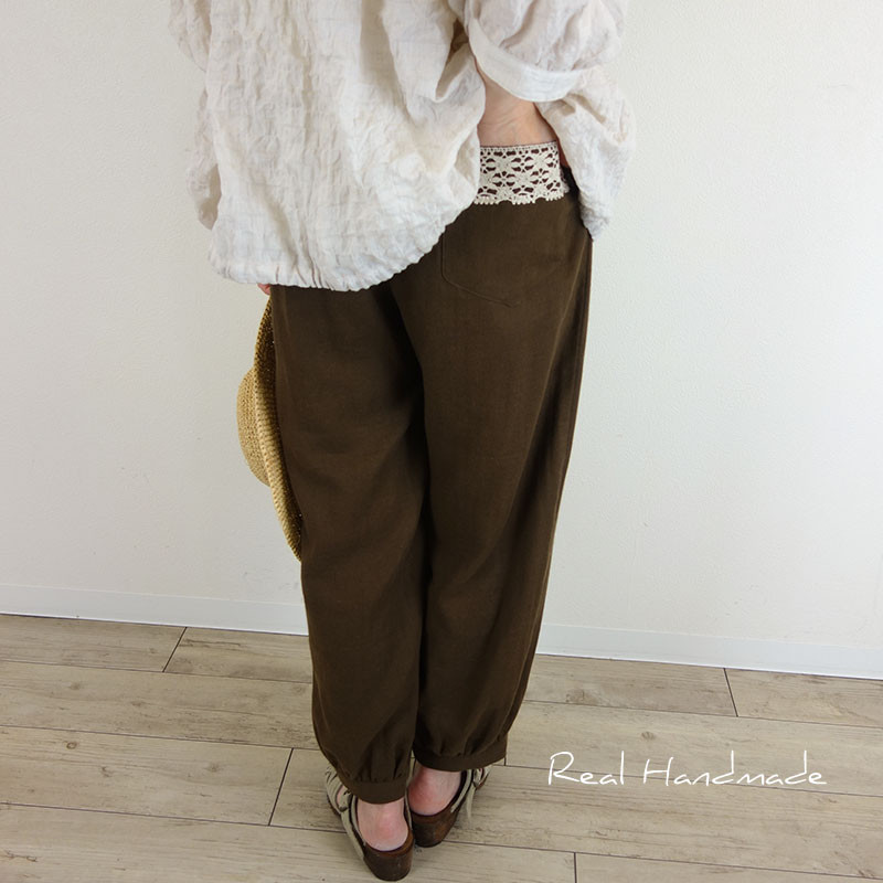 [予約販売]Wガーゼチョコカフスパンツ
