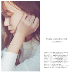 Candy charm 14KGF Bracelet/クリスタル 5枚目の画像