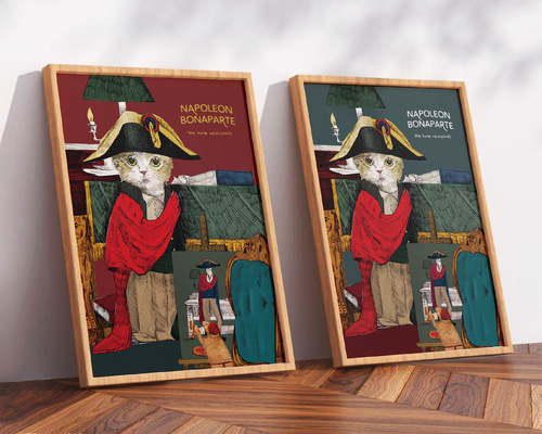 ナポレオンの猫」/オリジナルポスター/選べるサイズ☆ イラスト MAi