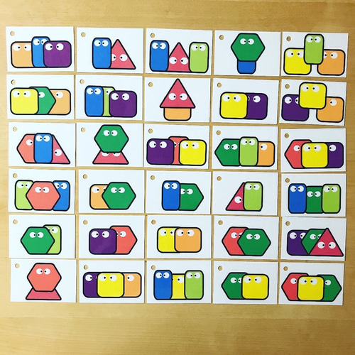 マッチング 形と色 マグネット 見本各30枚 3種セット 知育玩具