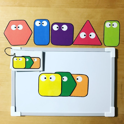 マッチング 形と色 マグネット 見本各30枚 3種セット 知育玩具
