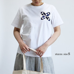 ２色展開 パッチワークSTAR 刺繍Tシャツ 5枚目の画像