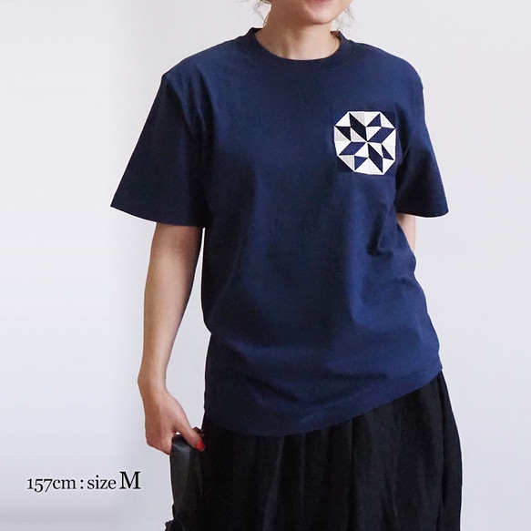 ２色展開 パッチワークSTAR 刺繍Tシャツ 11枚目の画像