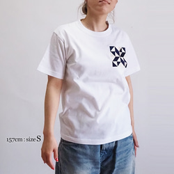 ２色展開 パッチワークSTAR 刺繍Tシャツ 6枚目の画像