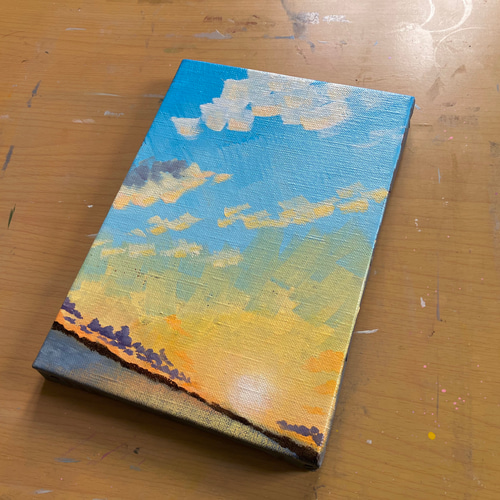 油絵　Ｆ０「はな、空の下」 油絵 F0「はな、空の下」 681-wh-f0-a.jpg