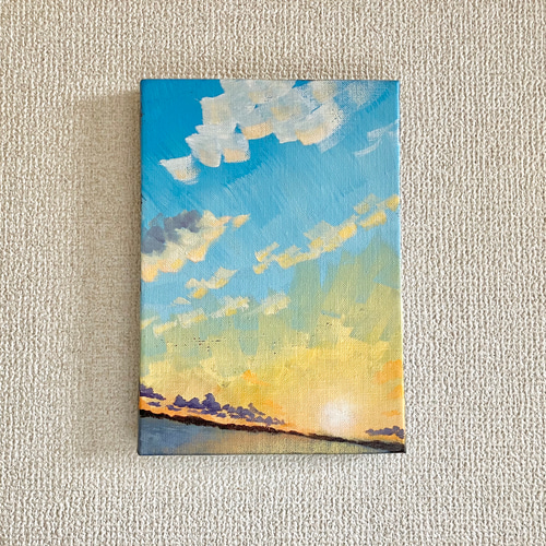 油絵　Ｆ０「はな、空の下」 油絵 F0「はな、空の下」 油絵 F0「はな、空の下」 油絵 F0「
