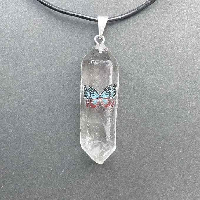 【ｱｻｷﾞﾏﾀﾞﾗ】水晶標本【ネックレス】