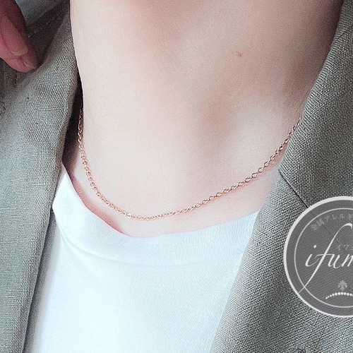 stainless thin choker silver 3350