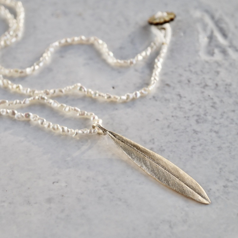 Olive leaf necklace [P072K10YG(NS)] ネックレス・ペンダント