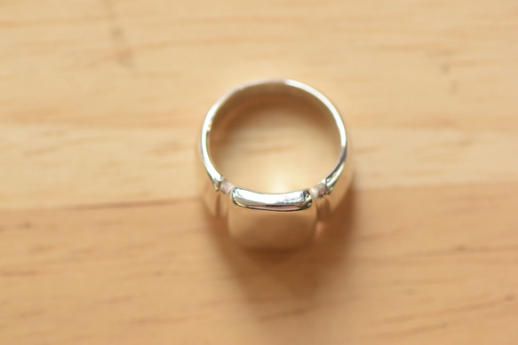 圖章戒指長方形/禮物/可刻名稱/可調尺寸/結婚戒指/ 第3張的照片