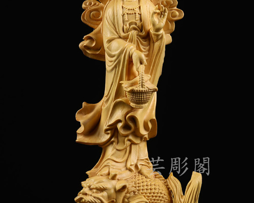 観音様 観音菩薩 供養品 禅意 木彫仏像 仏教工芸品 彫刻 芸彫閣