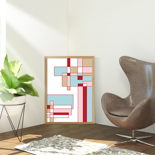 アートポスター 幾何学模様01 写真・グラフィック WAKAWAKA 通販