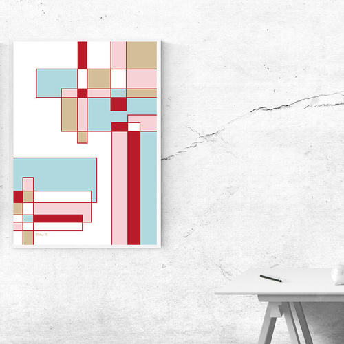 アートポスター 幾何学模様01 写真・グラフィック WAKAWAKA 通販