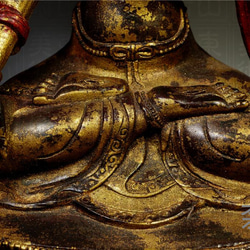金銅細工 チベット密教 白多羅菩薩造像高彫 鎮宅 置物 極上質 3枚目の画像