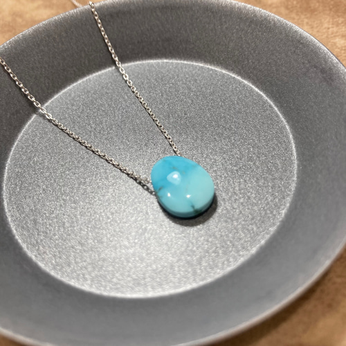 1718〕ターコイズネックレス✴︎スリーピングビューティー✴︎シルバー