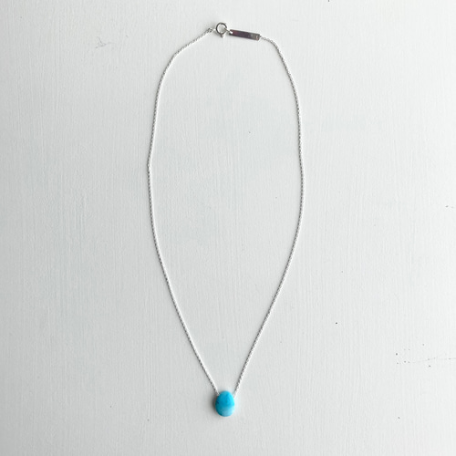 1718〕ターコイズネックレス✴︎スリーピングビューティー✴︎シルバー
