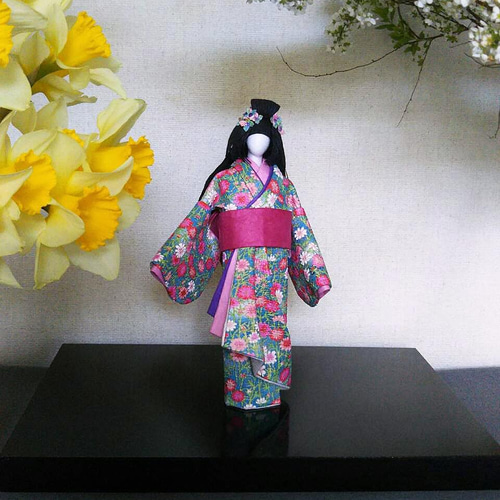 送料無料 ロマンチックカラーの恋心♡ラブリーな和紙人形♡ギフト