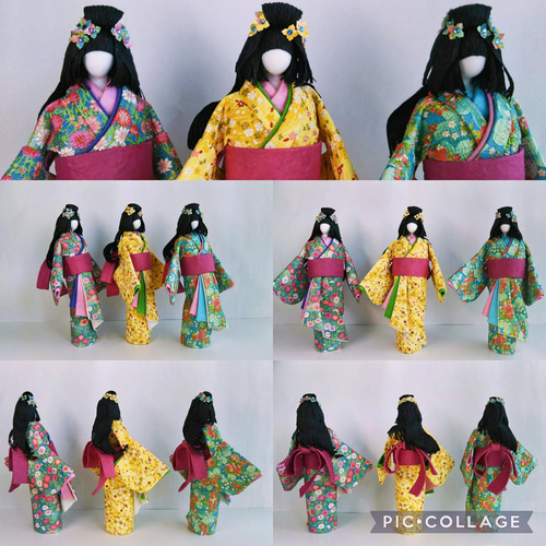 送料無料 ロマンチックカラーの恋心♡ラブリーな和紙人形♡ギフト