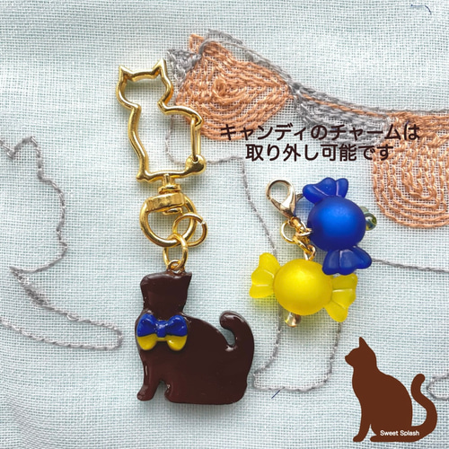 大人かわいい♡ウクライナカラーのフラワーチャーム