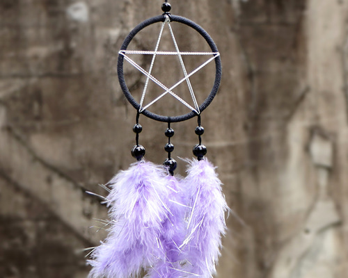 ちょく様  ドリームキャッチャー♡ ファンシードリームキャッチャー L(PURPLE): 『チャイハネ
