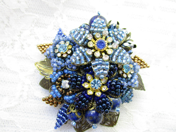 ブローチ (blueflower) 5枚目の画像