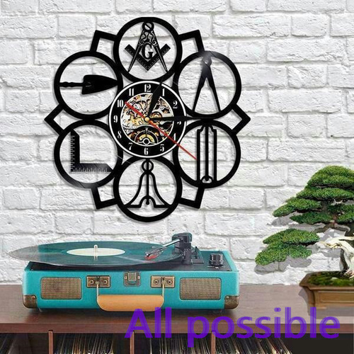 【新品】フリーメイソン 壁掛け時計 黒 海外限定品 激レア品 イルミナティ 新品】フリーメイソン 壁掛け時計 黒 海外限定品 激レア品