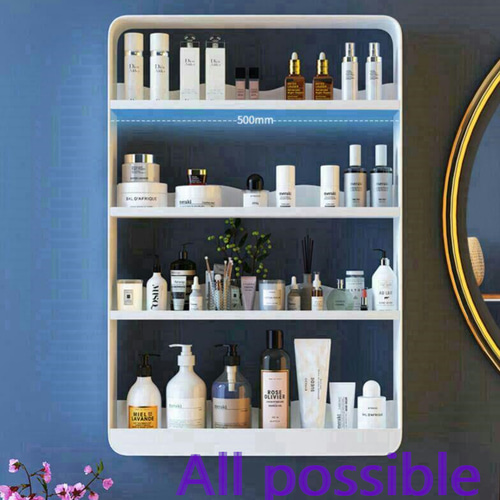 ノーパンチ洗面台置物棚壁掛け式壁多層化粧品化粧品棚トイレ浴室収納棚