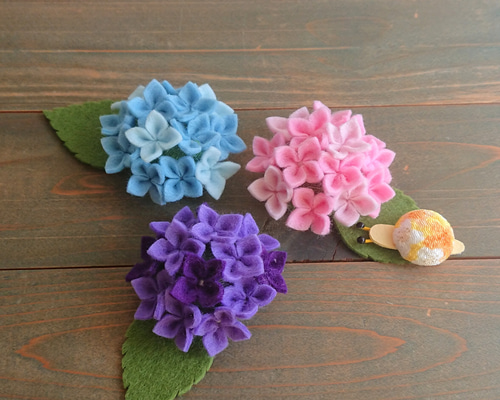 簡単✨フェルト】あじさいの作り方【縫わずに出来る】DIY How to