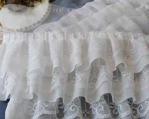 B55 白六層可愛いフリルレース手芸用品 レース ʚmummyɞ 通販 13860090