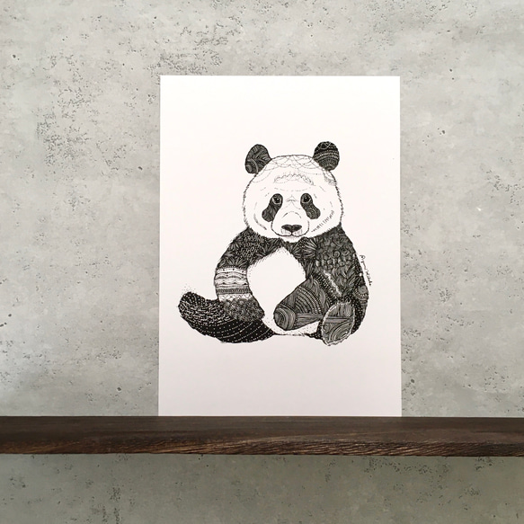 ☆白黒パンダのCOMONO☆ パンダのポスター B5 (フレームなし) 絵画 日高あゆみ 通販 13860241