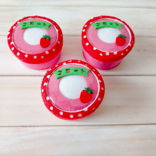 完成品】フェルト ままごと スーパーマーケット 定番アイスクリーム①