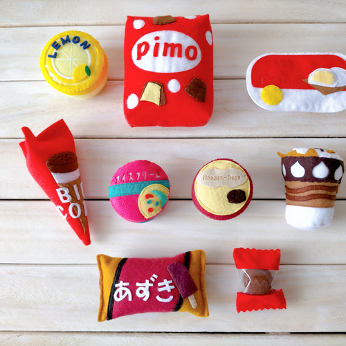完成品】フェルト ままごと スーパーマーケット みんな大好きお