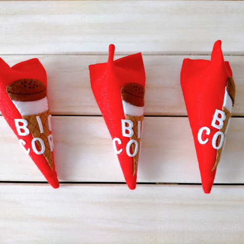 完成品】フェルト ままごと スーパーマーケット 定番アイスクリーム②