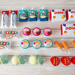 完成品】フェルト ままごと スーパーマーケット 定番アイスクリーム③