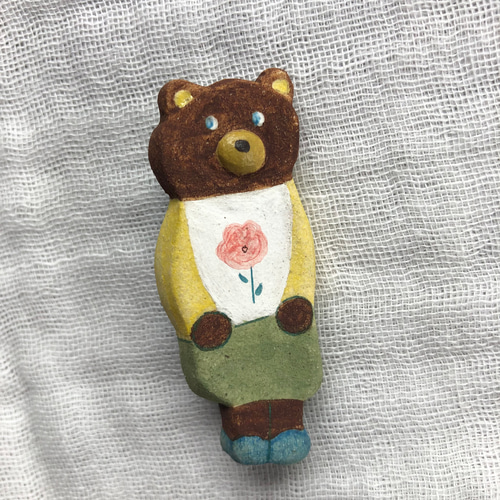 全身ブローチ（くまの女の子） ブローチ 丸山仁未 通販 13860387