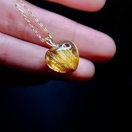 ⭐︎【天然】タイチンルチルクオーツ ペンダントトップ k18 5.5g