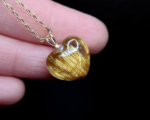 天然】タイチンルチルクオーツ ペンダントトップ k18 5g きよかっ 