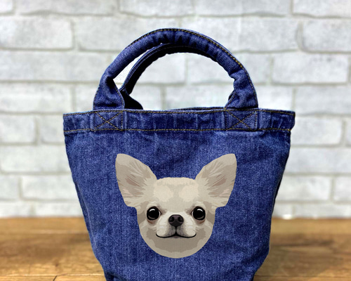 I♥チワワちゃん　トートバッグ☆リメイクデニム 53961aa91a54b89d53ff3f611904d9
