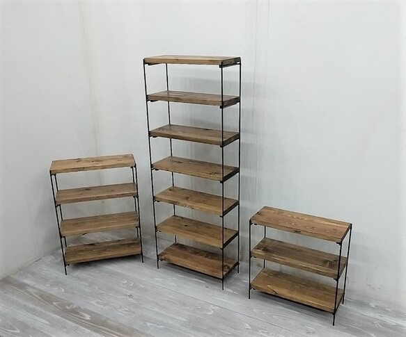 アイアン３段飾り棚・シェルフ 楽天市場】棚 シェルフ ラック 3段 アイアン 本棚 収納棚