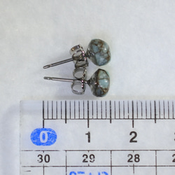 （1 件）銅亞馬遜石耳釘（6 毫米，鈦柱） 第5張的照片