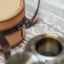 【受注生産】スノーピーク コーエン ストーブレザーケース ナチュラル 3枚目の画像