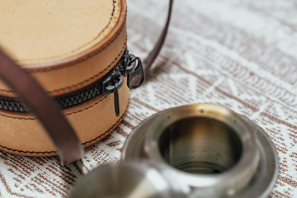 【受注生産】スノーピーク コーエン ストーブレザーケース ナチュラル 3枚目の画像