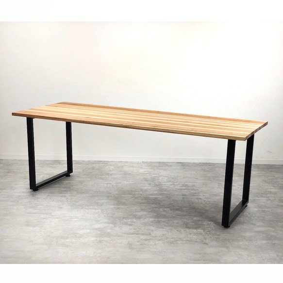 dining table ダイニングテーブル デスクテーブル 無垢 杉 節なし THE TABLE / 無垢 杉 × Black Steel – KANADEMONO