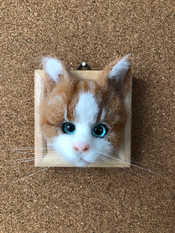 羊毛フェルト　猫(茶トラ白) コースレッスン】MEBARUが教える！羊毛フェルト講座 -茶トラ白猫