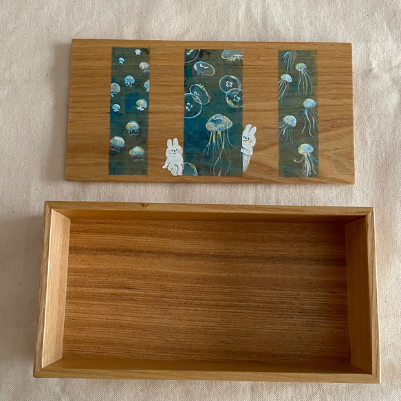 木製弁当箱(くらげ) 3枚目の画像