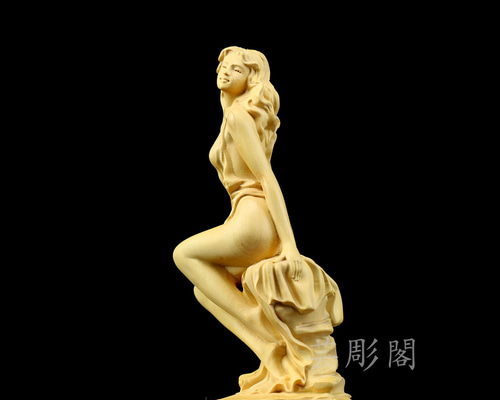 極上品 美女 置物 木工細工 彫刻工芸品 裸婦像 彫刻 芸彫閣 通販
