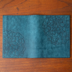 【夏季限定】手帳・ノートカバー　オルテンシア×パープル-紫陽花-（Ａ６／Ｂ６） 3枚目の画像