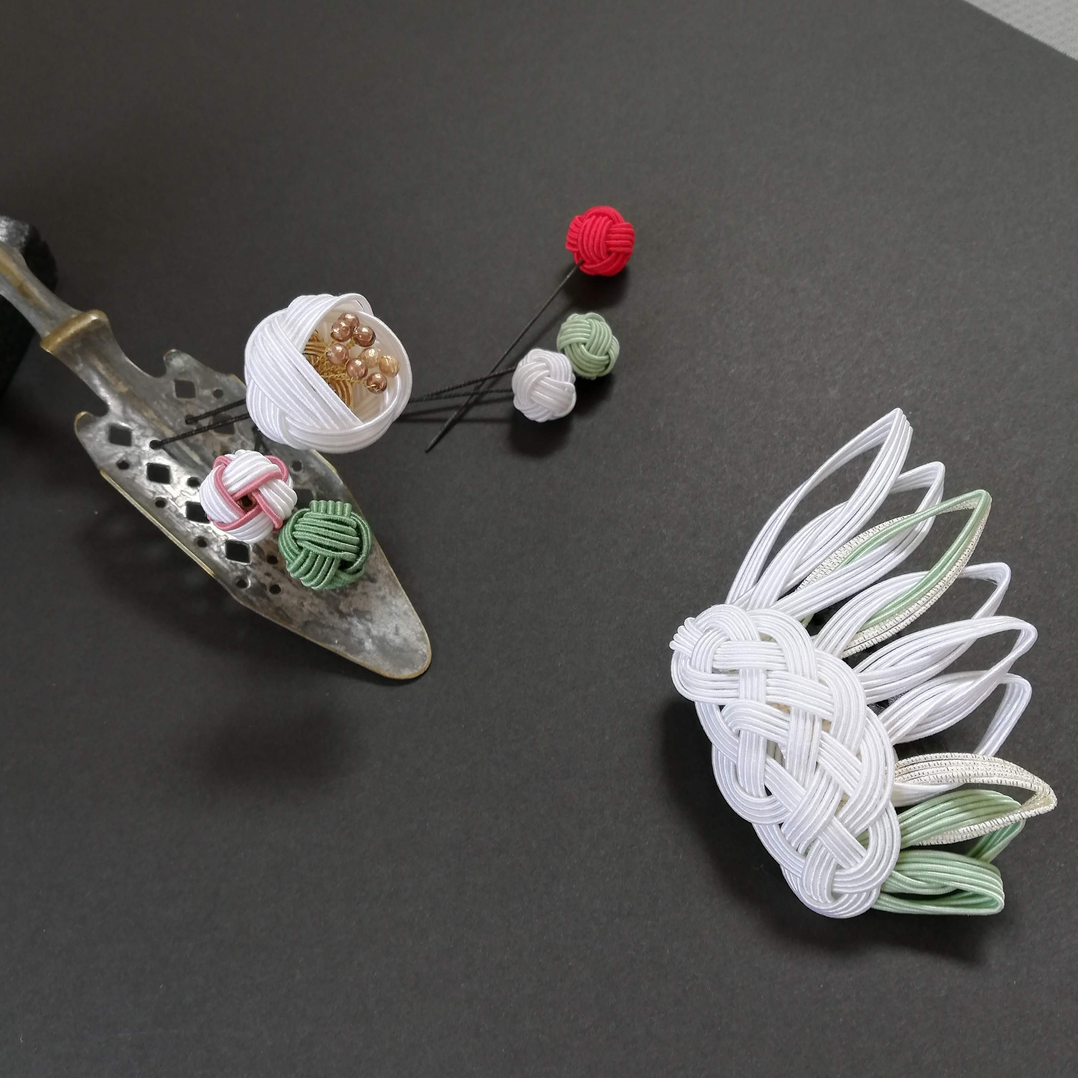 水引髪飾り7点セット〈羽ごこち〉成人式 卒業式に縁起モチーフ