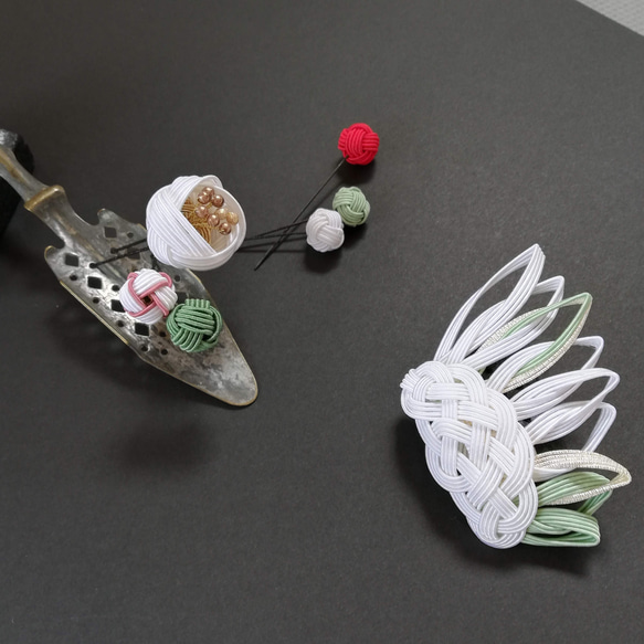 水引髪飾り7点セット〈羽ごこち〉成人式 卒業式に縁起モチーフ