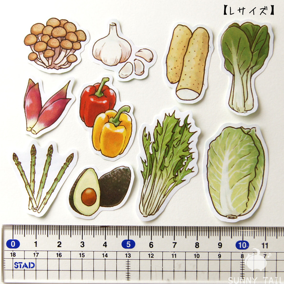 【Lサイズ追加】お野菜フレークシール③ 8枚目の画像